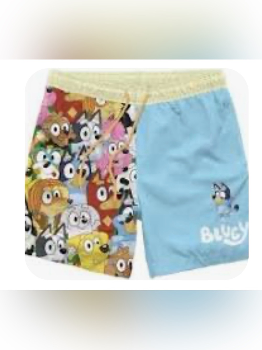 Men's 7" Bluey Swim Shorts - Blue/Beige retail $30